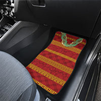Hawai'i Paniolo Maile Twisted Lei Car Mats Hilo Royal Red