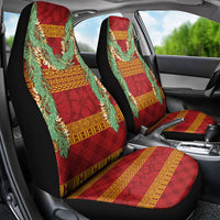 Hawai'i Paniolo Maile Twisted Lei Car Seat Cover Hilo Royal Red