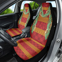 Hawai'i Paniolo Maile Twisted Lei Car Seat Cover Hilo Royal Red