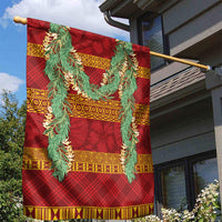 Hawai'i Paniolo Maile Twisted Lei Garden Flag Hilo Royal Red LT7 - Polynesian Pride