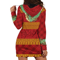 Hawai'i Paniolo Maile Twisted Lei Hoodie Dress Hilo Royal Red