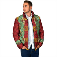 Hawai'i Paniolo Maile Twisted Lei Padded Jacket Hilo Royal Red