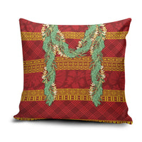 Hawai'i Paniolo Maile Twisted Lei Pillow Cover Hilo Royal Red LT7 Red - Polynesian Pride