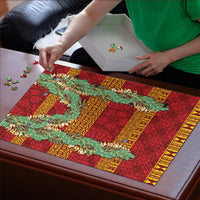 Hawai'i Paniolo Maile Twisted Lei Puzzle Hilo Royal Red