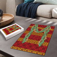 Hawai'i Paniolo Maile Twisted Lei Puzzle Hilo Royal Red