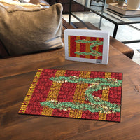 Hawai'i Paniolo Maile Twisted Lei Puzzle Hilo Royal Red