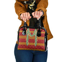 Hawai'i Paniolo Maile Twisted Lei Shoulder Handbag Hilo Royal Red