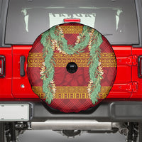 Hawai'i Paniolo Maile Twisted Lei Spare Tire Cover Hilo Royal Red