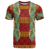 Hawai'i Paniolo Maile Twisted Lei T Shirt Hilo Royal Red