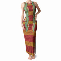 Hawai'i Paniolo Maile Twisted Lei Tank Maxi Dress Hilo Royal Red