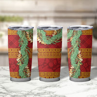 Hawai'i Paniolo Maile Twisted Lei Tumbler Cup Hilo Royal Red