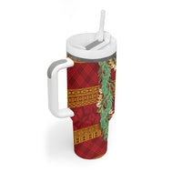 Hawai'i Paniolo Maile Twisted Lei Tumbler With Handle Hilo Royal Red