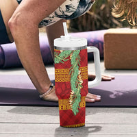 Hawai'i Paniolo Maile Twisted Lei Tumbler With Handle Hilo Royal Red