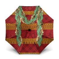 Hawai'i Paniolo Maile Twisted Lei Umbrella Hilo Royal Red