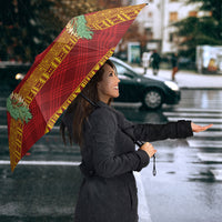 Hawai'i Paniolo Maile Twisted Lei Umbrella Hilo Royal Red