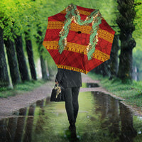 Hawai'i Paniolo Maile Twisted Lei Umbrella Hilo Royal Red