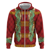 Hawai'i Paniolo Maile Twisted Lei Zip Hoodie Hilo Royal Red