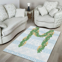 Hawai'i Paniolo Maile Twisted Lei Area Rug Winter White
