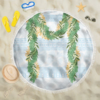 Hawai'i Paniolo Maile Twisted Lei Beach Blanket Winter White