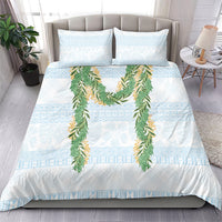 Hawai'i Paniolo Maile Twisted Lei Bedding Set Winter White
