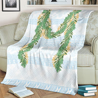 Hawai'i Paniolo Maile Twisted Lei Blanket Winter White