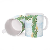 Hawai'i Paniolo Maile Twisted Lei Ceramic Mug Winter White