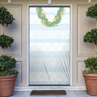 Hawai'i Paniolo Maile Twisted Lei Door Cover Winter White
