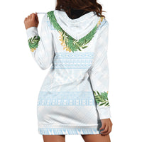 Hawai'i Paniolo Maile Twisted Lei Hoodie Dress Winter White