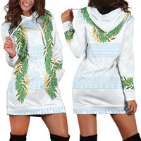 Hawai'i Paniolo Maile Twisted Lei Hoodie Dress Winter White