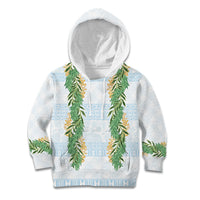 Hawai'i Paniolo Maile Twisted Lei Kid Hoodie Winter White LT7 Hoodie White - Polynesian Pride