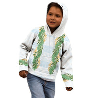Hawai'i Paniolo Maile Twisted Lei Kid Hoodie Winter White LT7 - Polynesian Pride