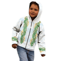 Hawai'i Paniolo Maile Twisted Lei Kid Hoodie Winter White LT7 - Polynesian Pride