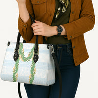 Hawai'i Paniolo Maile Twisted Lei Leather Bag Winter White