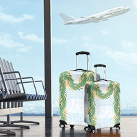 Hawai'i Paniolo Maile Twisted Lei Luggage Cover Winter White LT7 - Polynesian Pride