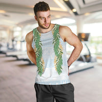 Hawai'i Paniolo Maile Twisted Lei Men Tank Top Winter White