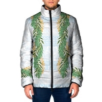 Hawai'i Paniolo Maile Twisted Lei Padded Jacket Winter White