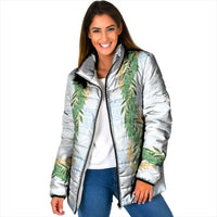 Hawai'i Paniolo Maile Twisted Lei Padded Jacket Winter White