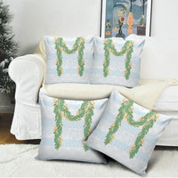 Hawai'i Paniolo Maile Twisted Lei Pillow Cover Winter White