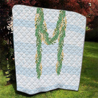 Hawai'i Paniolo Maile Twisted Lei Quilt Winter White
