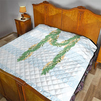 Hawai'i Paniolo Maile Twisted Lei Quilt Winter White