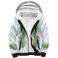 Hawai'i Paniolo Maile Twisted Lei Sherpa Hoodie Winter White