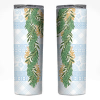 Hawai'i Paniolo Maile Twisted Lei Skinny Tumbler Winter White