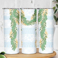 Hawai'i Paniolo Maile Twisted Lei Skinny Tumbler Winter White