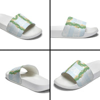 Hawai'i Paniolo Maile Twisted Lei Slide Sandals Winter White