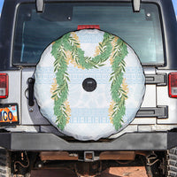 Hawai'i Paniolo Maile Twisted Lei Spare Tire Cover Winter White LT7 White - Polynesian Pride