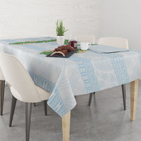 Hawai'i Paniolo Maile Twisted Lei Tablecloth Winter White
