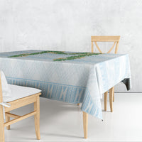 Hawai'i Paniolo Maile Twisted Lei Tablecloth Winter White