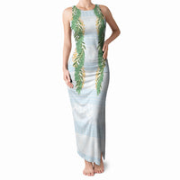 Hawai'i Paniolo Maile Twisted Lei Tank Maxi Dress Winter White LT7 Women White - Polynesian Pride