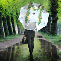 Hawai'i Paniolo Maile Twisted Lei Umbrella Winter White