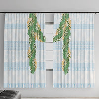 Hawai'i Paniolo Maile Twisted Lei Window Curtain Winter White